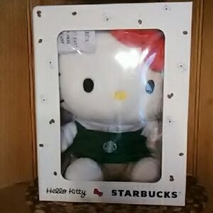 2025 Holiday Release NIB Starbucks Hello Kitty Plush with Red and Green Outfit